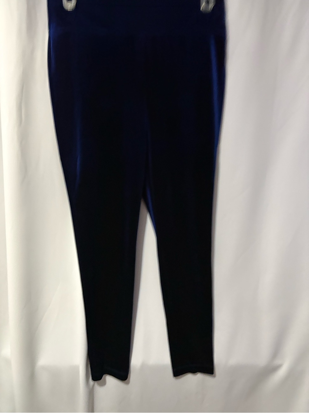 INC International Concepts Velvet Leggings in Navy
